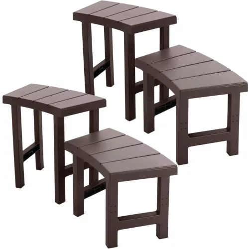 Pad szett, Intex PureSpa, 221 × 76 × 60 cm, barna, 2 közepes és 2 magas pad, összekapcsolható, 160 kg teherbírás, 4 személyes kerek jakuzzihoz (28515)
