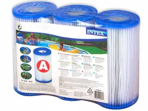 INTEX "A" tipusú szűrő patron, hármas csomag (29003)