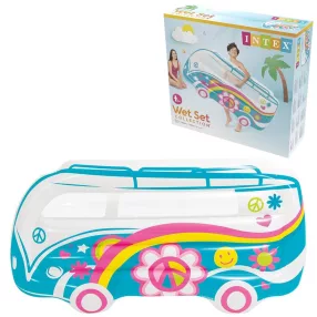   Gumimatrac, Intex Groovy Van, 178 × 91 × 23 cm, többszínű, furgon formájú, átlátszó ablakokkal (58728)