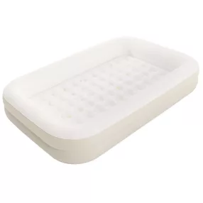   Felfújható vendégágy gyerekeknek, Intex Kidz, 168 x 107 x 25 cm, bézs, kivehető belső matraccal, leesésgátló peremmel, kézi pumpával és hordtáskával (66811)