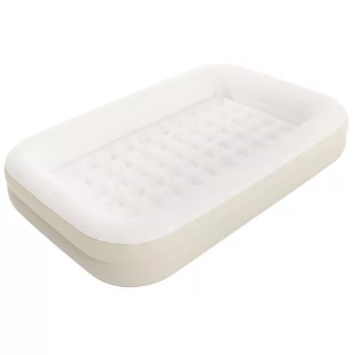 Felfújható vendégágy gyerekeknek, Intex Kidz, 168 x 107 x 25 cm, bézs, kivehető belső matraccal, leesésgátló peremmel, kézi pumpával és hordtáskával (66811)