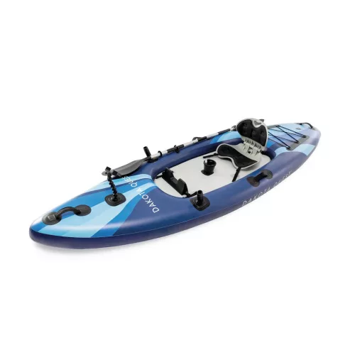 Felfújható kajak, Intex Dakota Quest, 320 x 89 x 20 cm, kék, egyszemélyes, felülülős kialakítás, megerősített, kivehető üléssel, evezővel, pumpával és hordozó hátizsákkal (68245NP)