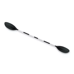   Kajaklapát / evezőlapát, Intex, 218 cm, fekete, alumínium kivitel, 4 részes kialakítás, állítható lapátszöggel, csúszásmentes markolattal, 2 db evező, egyben kajaklapáttá összeállítható (69629)