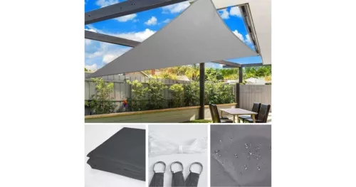 Vízálló háromszög napvitorla 3x3x3 szürke