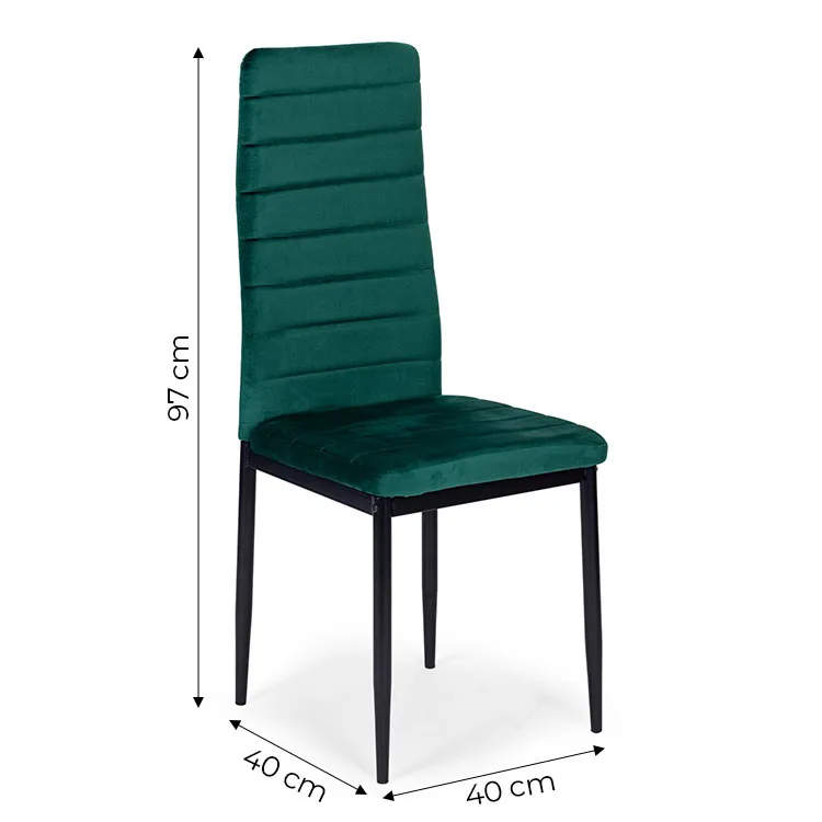 Étkezőszék, Mebelki24 VELVET4ZIELONY4, 4 db – 5. kép