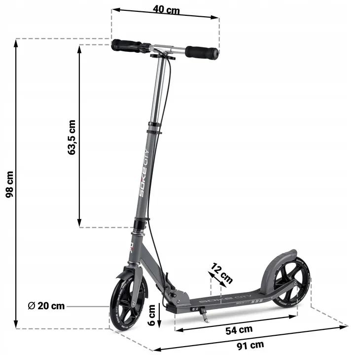 Klasszikus roller, SOKE City, szürke – 12. kép Klasszikus roller, SOKE City, szürke – 12. kép