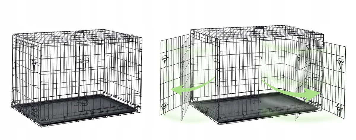 Beltéri kutyakennel, Pethaus PH-202, fekete – 3. kép