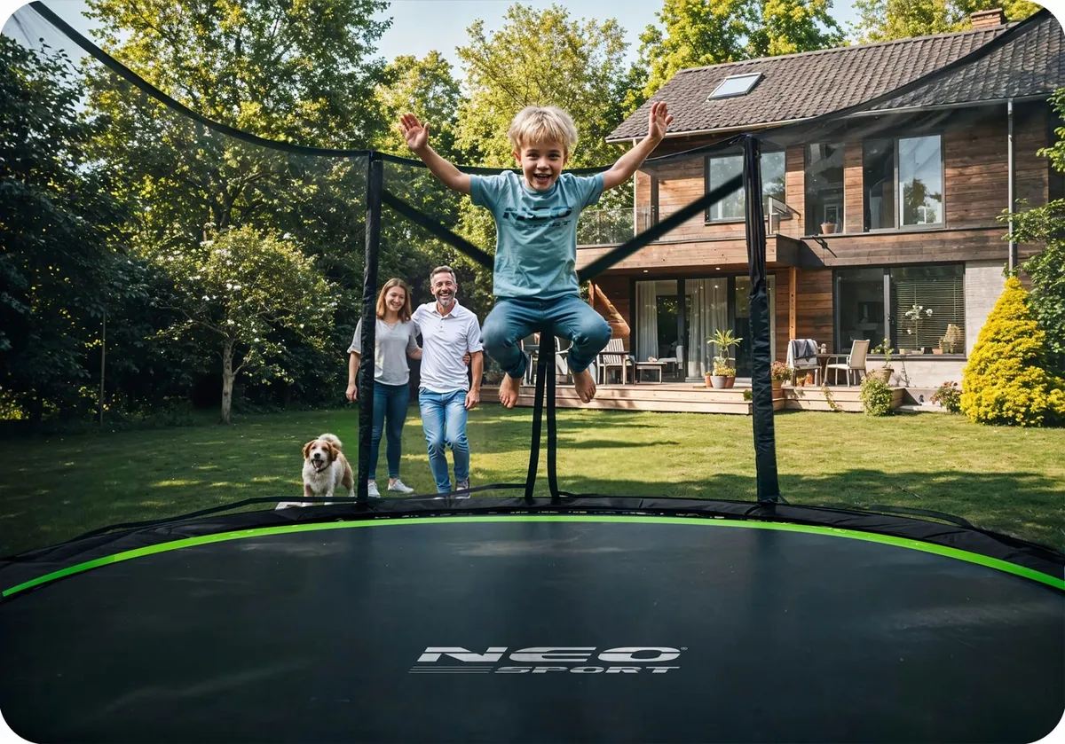 Kerti trambulin, Neo-Sport, fekete/zöld – 4. kép Kerti trambulin, Neo-Sport, fekete/zöld – 4. kép