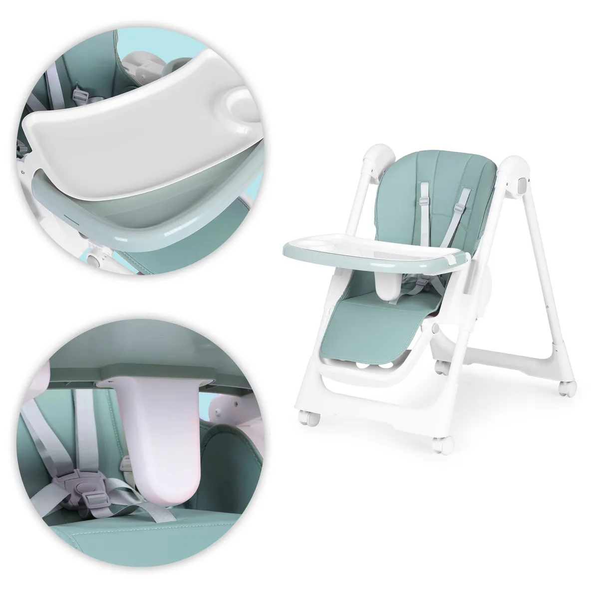 Etetőszék, ECOTOYS HA-013, zöld – 6. kép