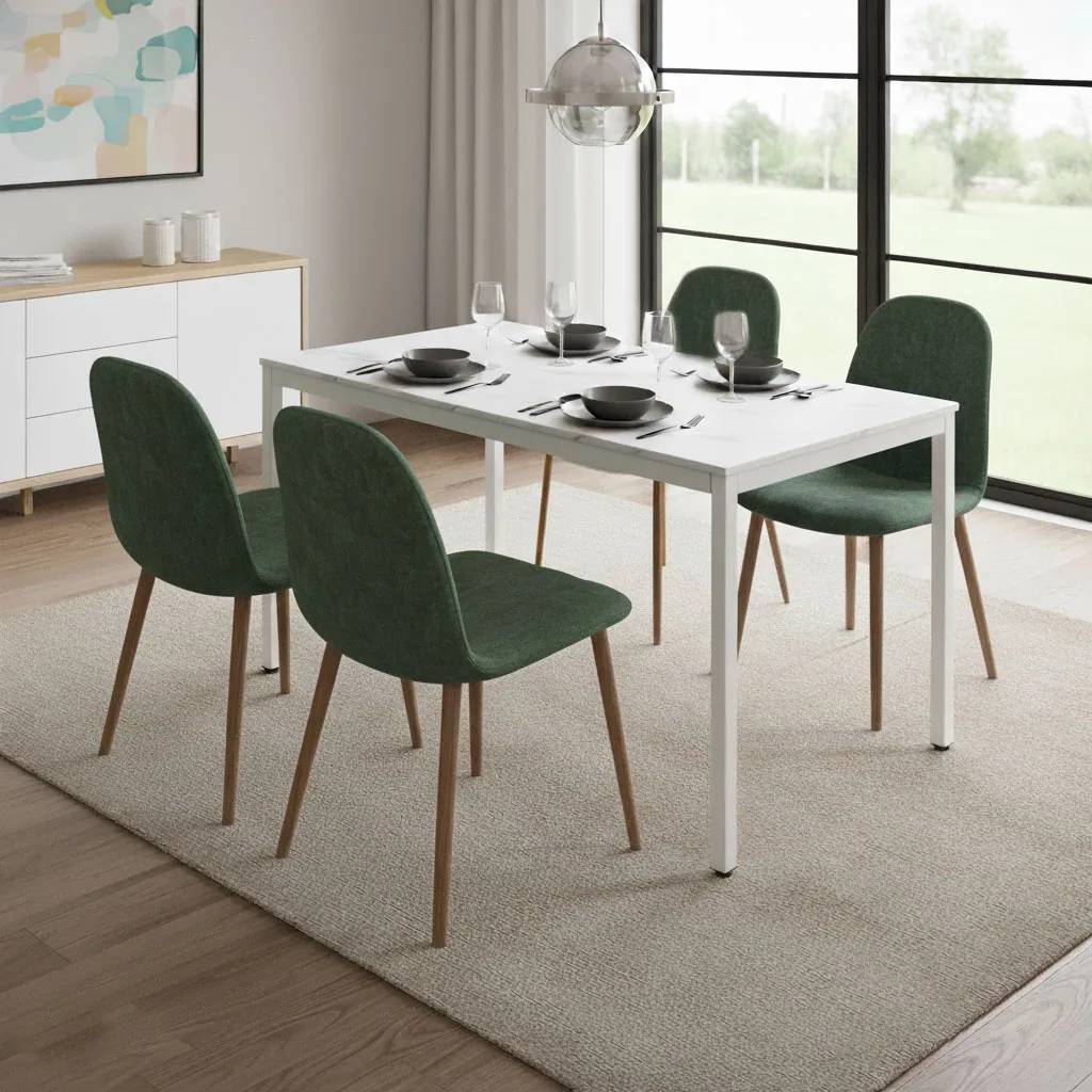 Étkezőasztal, ModernHome NORD-MRW-W, 120 x 60 cm – 2. kép