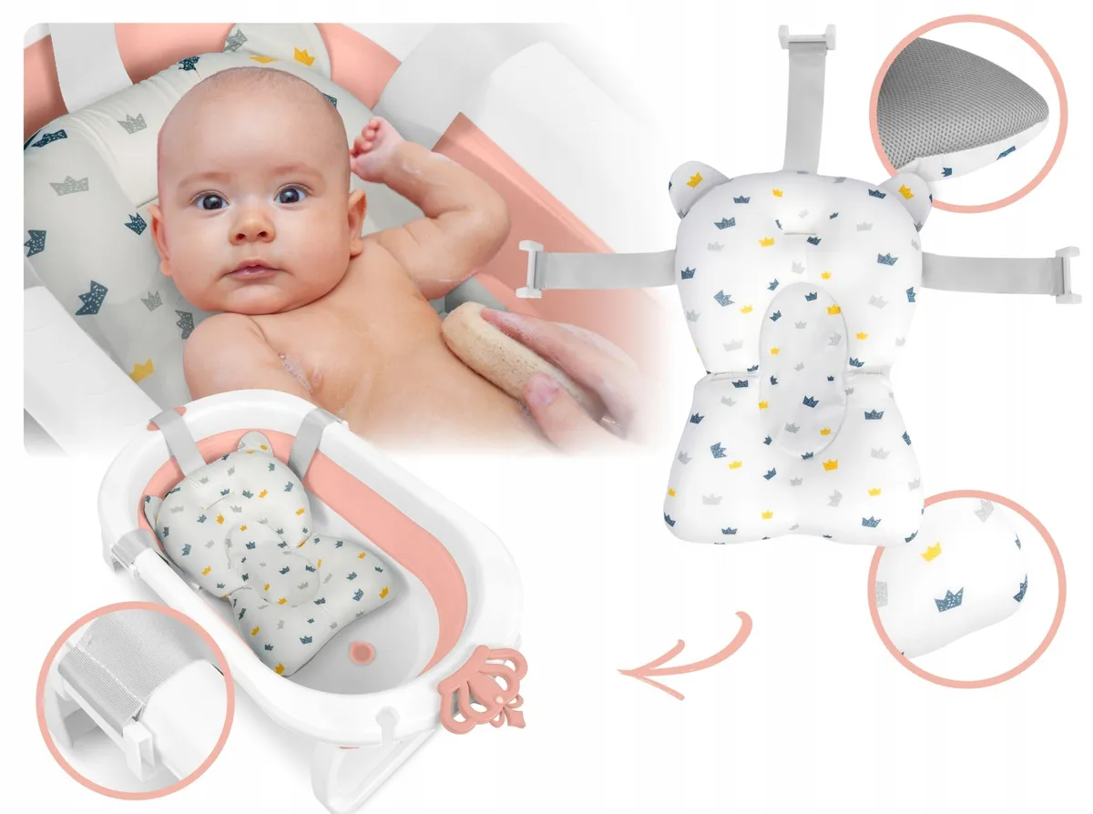 Utazó gyerekkád, Ricokids RK-286, fehér/rózsaszín – 2. kép Utazó gyerekkád, Ricokids RK-286, fehér/rózsaszín – 2. kép