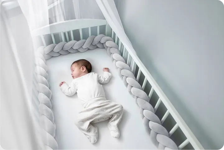 Rácsvédő kiságyba, Ricokids, szürke – 8. kép