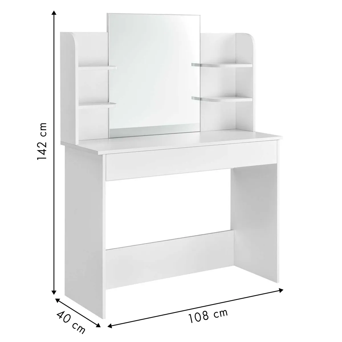 Fésülködőasztal, ModernHome PWSHT-20, 108 x 40 x 142 cm – 5. kép Fésülködőasztal, ModernHome PWSHT-20, 108 x 40 x 142 cm – 5. kép
