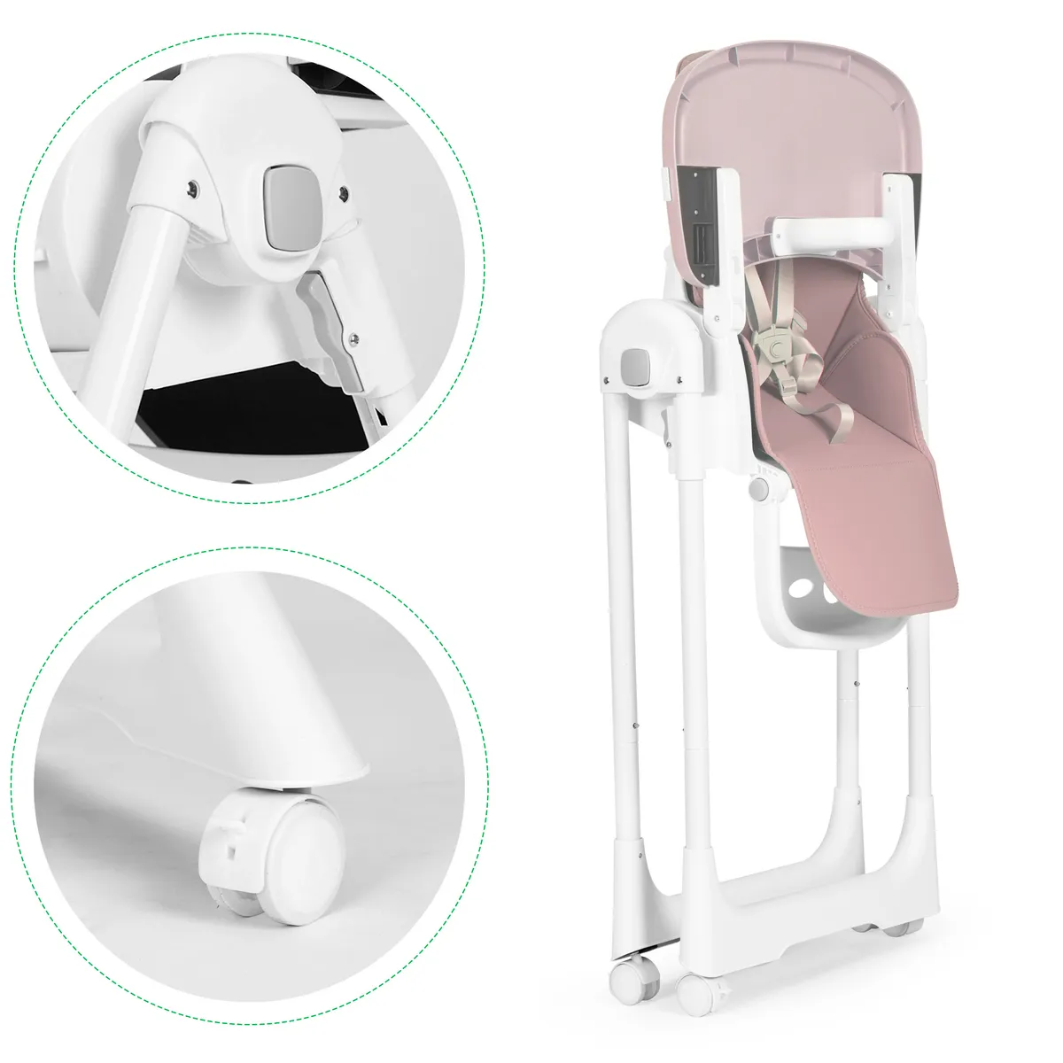 Etetőszék, ECOTOYS HA-013, rózsaszín – 6. kép Etetőszék, ECOTOYS HA-013, rózsaszín – 6. kép