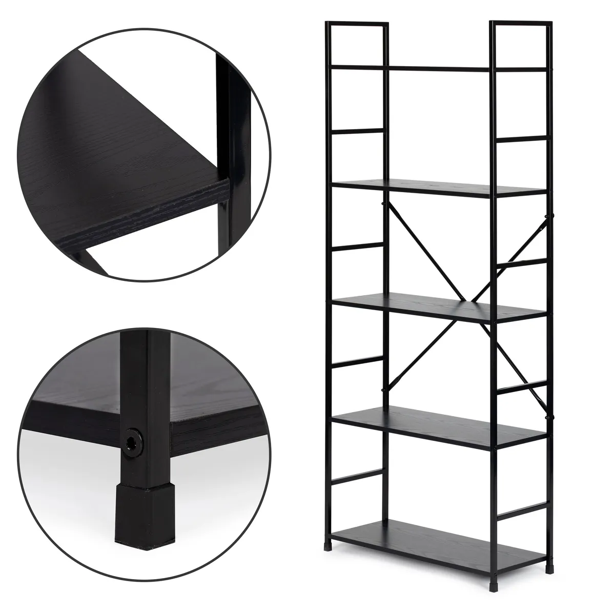 Könyvespolc, ModernHome CWJ6024144LG, 144 x 58,5 x 23,5 cm – 3. kép