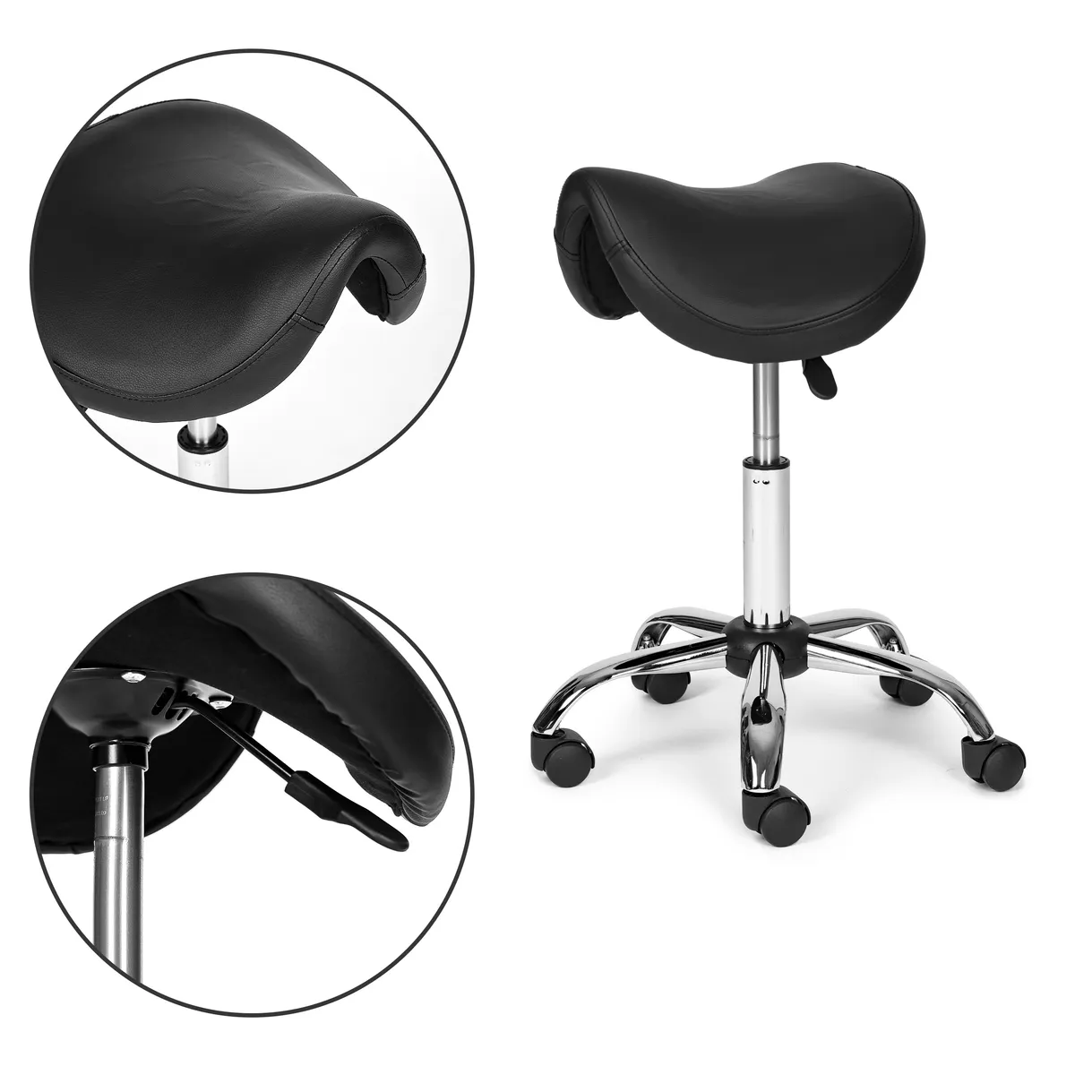 Kozmetikai szék, ModernHome PJJBS0019, fekete – 4. kép Kozmetikai szék, ModernHome PJJBS0019, fekete – 4. kép