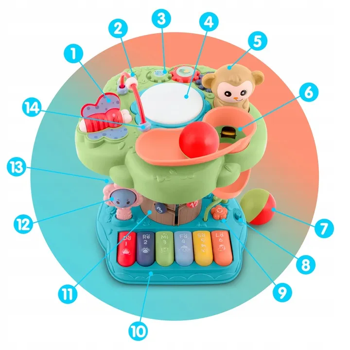 Gyerek játékasztal, Ricokids, zenélő fa – 5. kép Gyerek játékasztal, Ricokids, zenélő fa – 5. kép