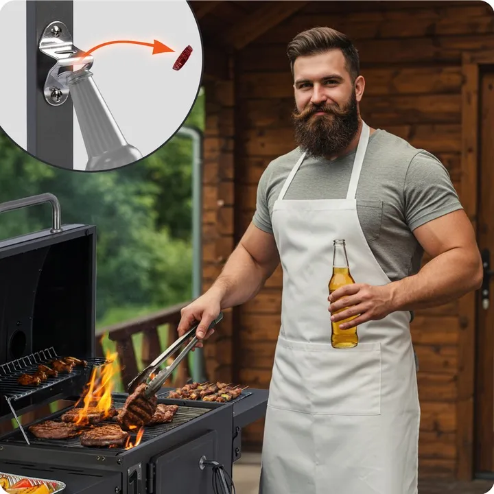 Faszenes grill, Berdsen BD-892, antracit – 5. kép