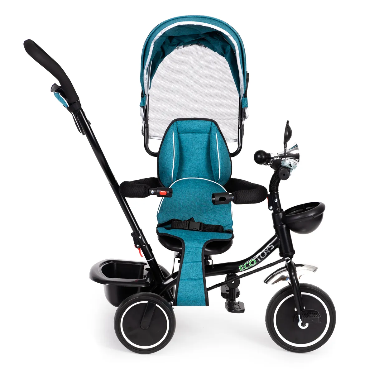 Háromkerekű tricikli, ECOTOYS JM-066-9, kék – 7. kép