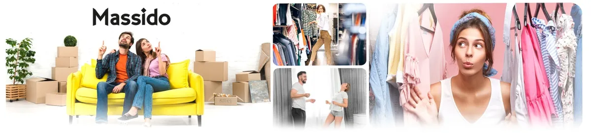 Mobil ruhásszekrény, Massido, szürke – 1. kép Mobil ruhásszekrény, Massido, szürke – 1. kép