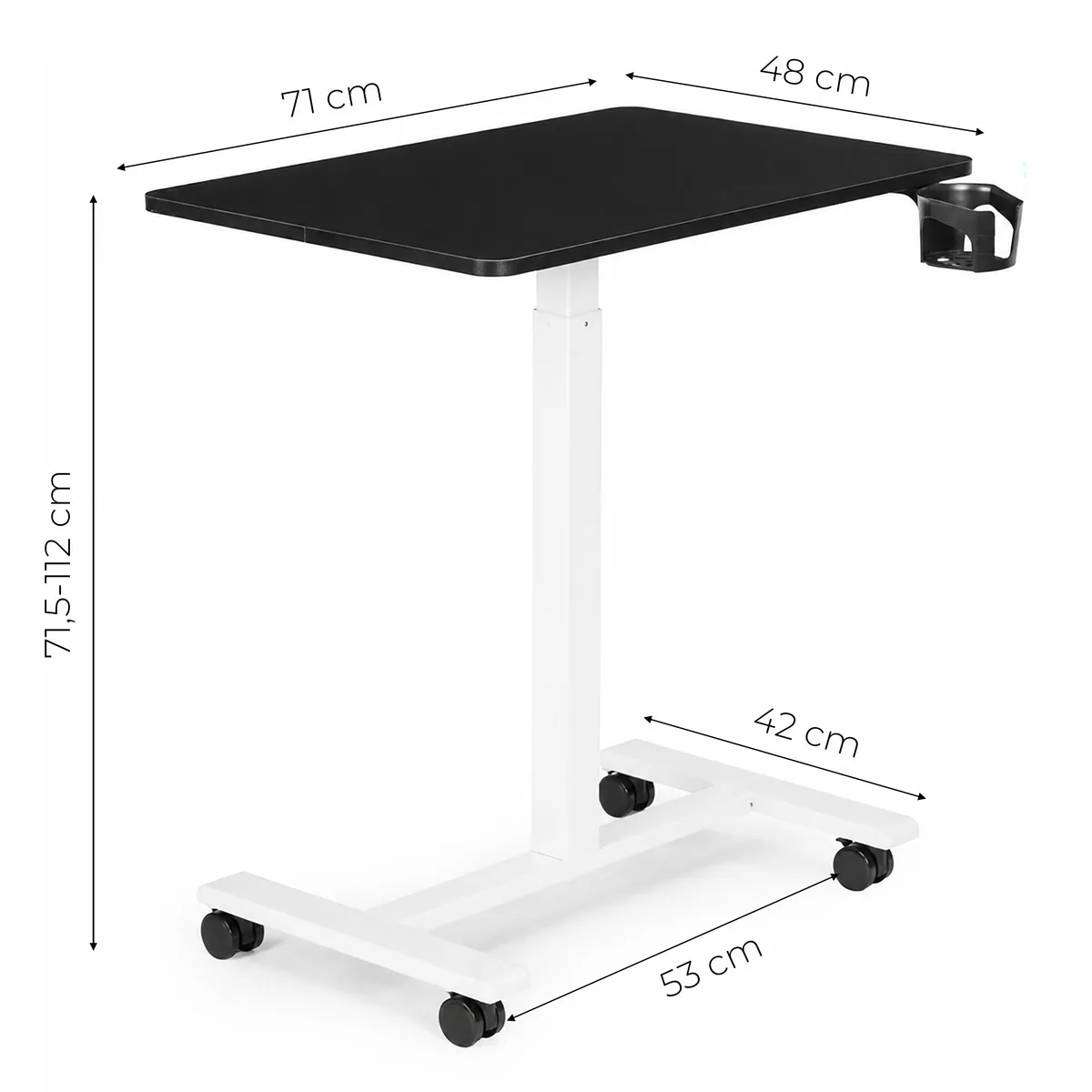 Laptopasztal, ModernHome JNI-PN01-5-1, fekete – 4. kép Laptopasztal, ModernHome JNI-PN01-5-1, fekete – 4. kép