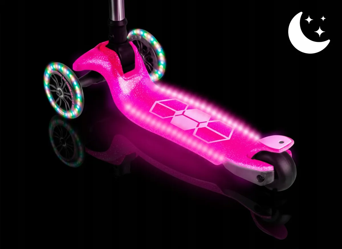 Háromkerekű roller, Ricokids Jelly, rózsaszín – 3. kép Háromkerekű roller, Ricokids Jelly, rózsaszín – 3. kép