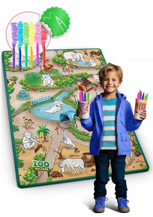 Játszószőnyeg, Ricokids RK-343, állatkerti jelenet – 2. kép Játszószőnyeg, Ricokids RK-343, állatkerti jelenet – 2. kép