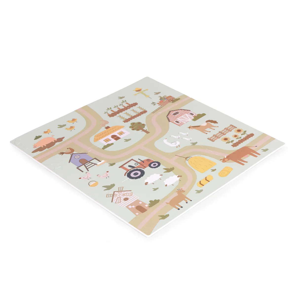 Játszószőnyeg, ECOTOYS ECOEVA019, farm minta – 3. kép