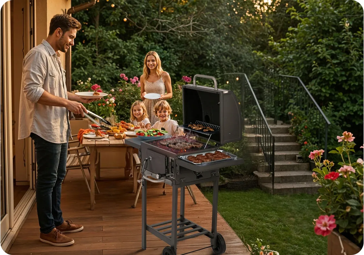 Faszenes grill, Berdsen BD-892, antracit – 8. kép