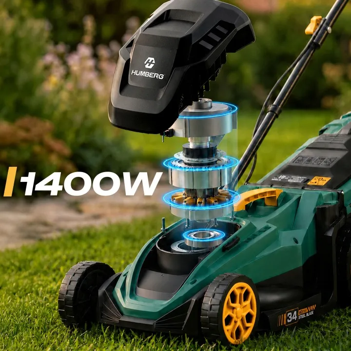 Elektromos fűnyíró, Humberg HM-612, zöld/fekete – 8. kép