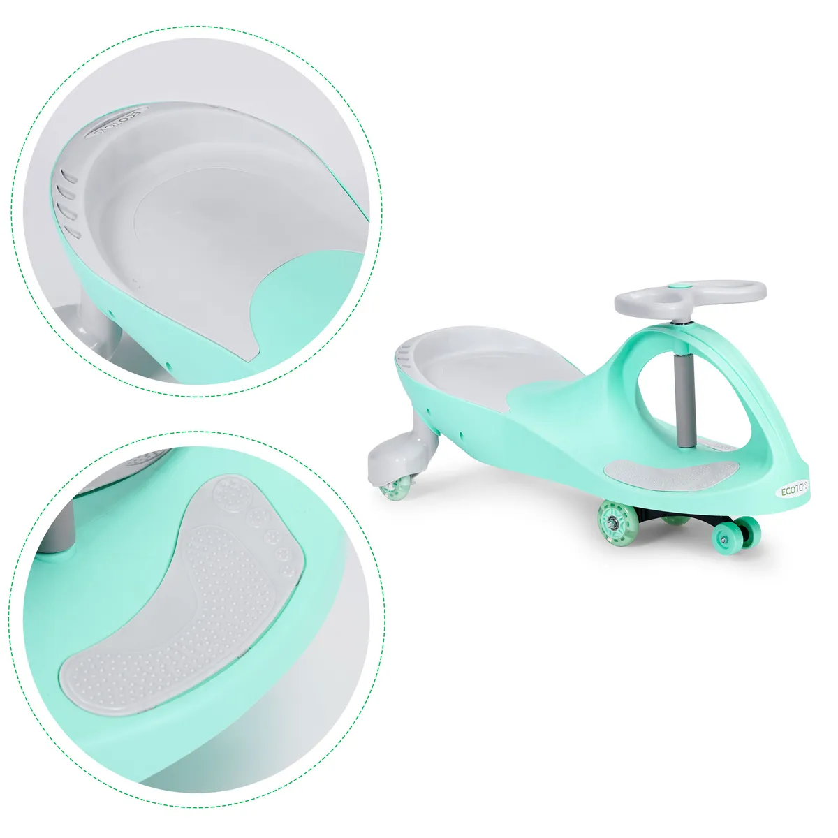 Wiggle autó, ECOTOYS YM-SW-1, zöld – 3. kép Wiggle autó, ECOTOYS YM-SW-1, zöld – 3. kép