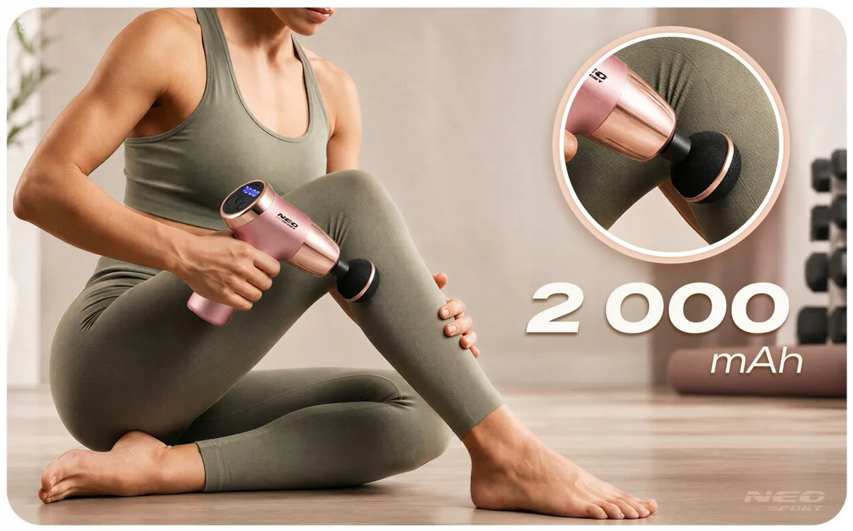 Masszázspisztoly, Neo-Sport NS-500, rózsaszín – 9. kép Masszázspisztoly, Neo-Sport NS-500, rózsaszín – 9. kép