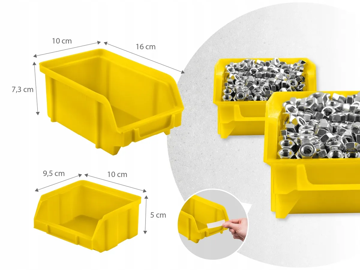 Fali szerszámtartó panel, Humberg HM-580, fekete/sárga – 6. kép