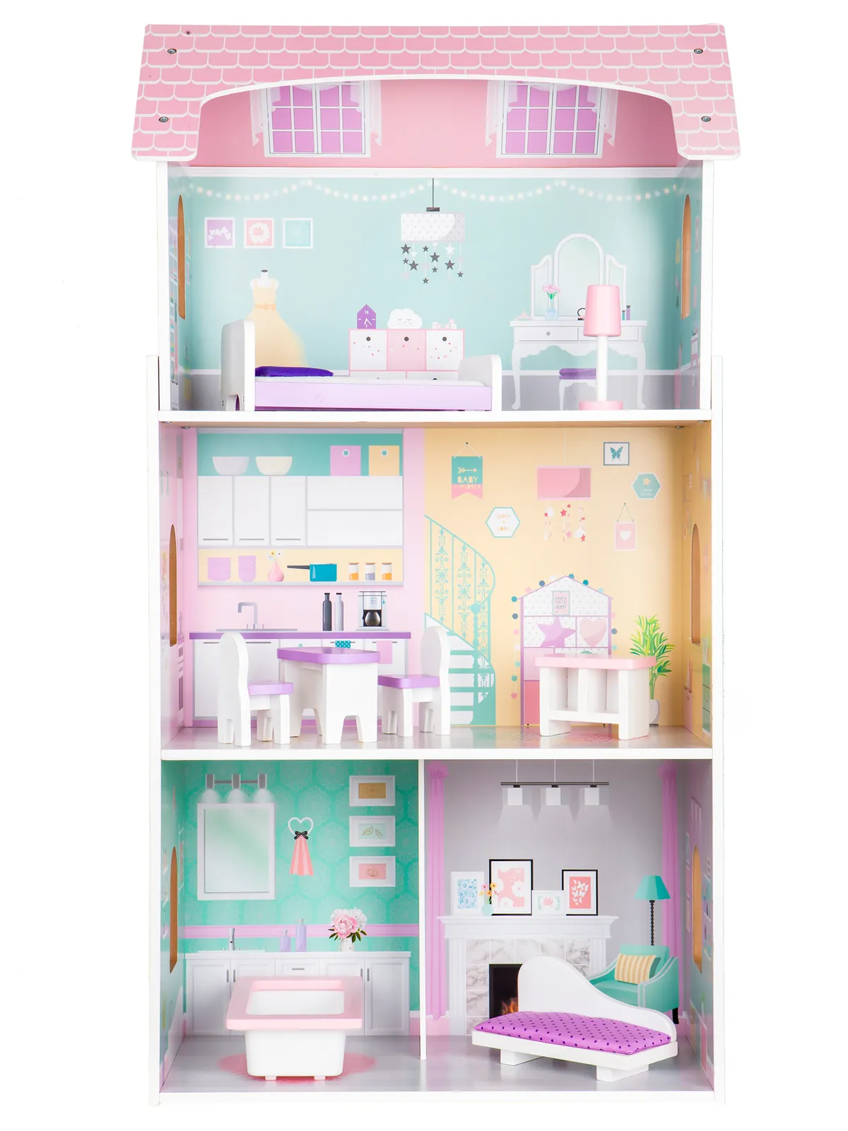 Fa babaház, ECOTOYS 4121, Jagodowa rezidencia – 3. kép Fa babaház, ECOTOYS 4121, Jagodowa rezidencia – 3. kép