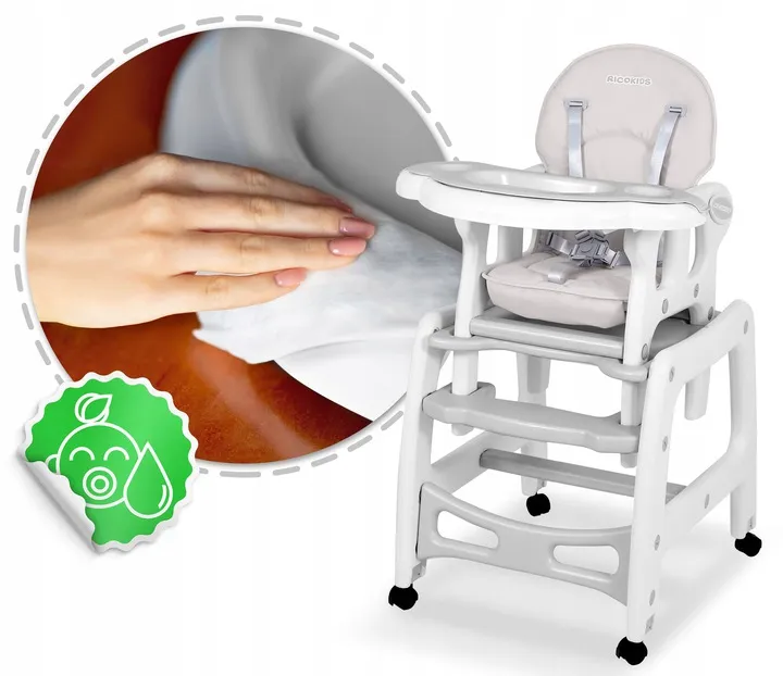 Etetőszék tálca, Ricokids Sinco, szürke – 4. kép