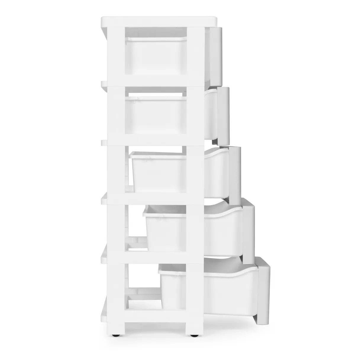 Gurulós tároló, ModernHome PJJCBS0024-05A, fehér/szürke – 3. kép Gurulós tároló, ModernHome PJJCBS0024-05A, fehér/szürke – 3. kép