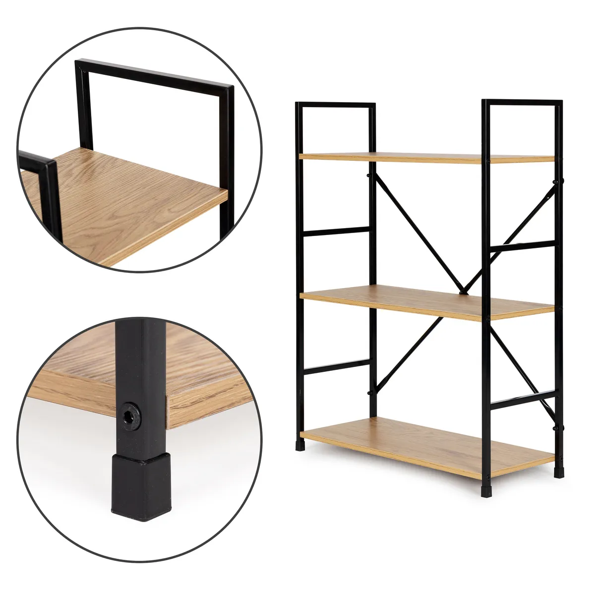 Könyvespolc, ModernHome CWJ602480LG, 80 x 59,5 x 23,5 cm – 3. kép Könyvespolc, ModernHome CWJ602480LG, 80 x 59,5 x 23,5 cm – 3. kép