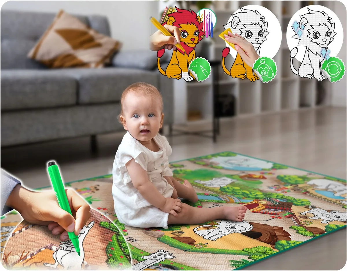 Játszószőnyeg, Ricokids RK-343, állatkerti jelenet – 4. kép Játszószőnyeg, Ricokids RK-343, állatkerti jelenet – 4. kép