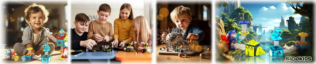 Mágneses játékkészlet, Ricokids RK-782, 150 db – 1. kép