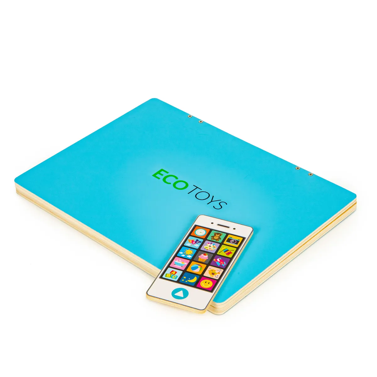 Oktatójáték, ECOTOYS G068, fa laptop – 2. kép