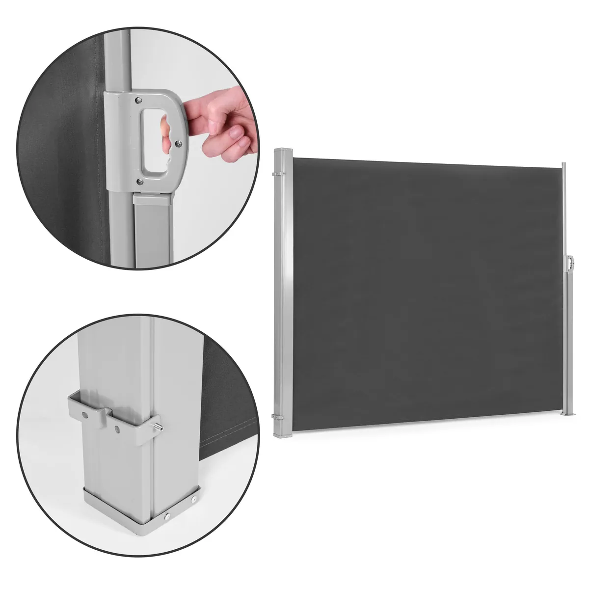 Oldalsó napellenző, MultiGarden AW-011A, antracit – 4. kép Oldalsó napellenző, MultiGarden AW-011A, antracit – 4. kép