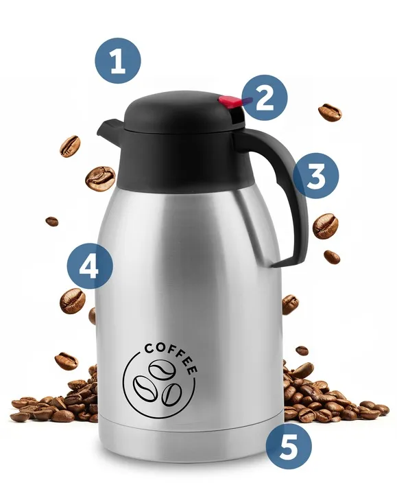 Termosz kancsó, Berdsen BD-780, 2000 ml – 5. kép