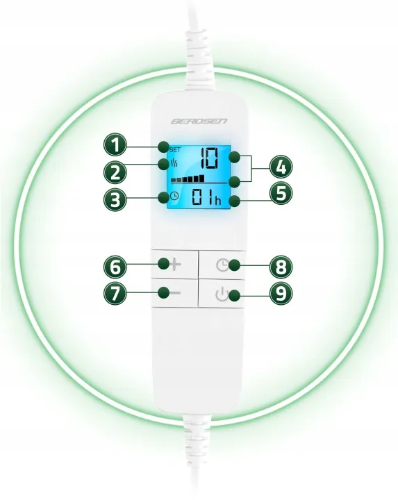 Elektromos melegítő takaró, Berdsen BD-963, kék – 6. kép