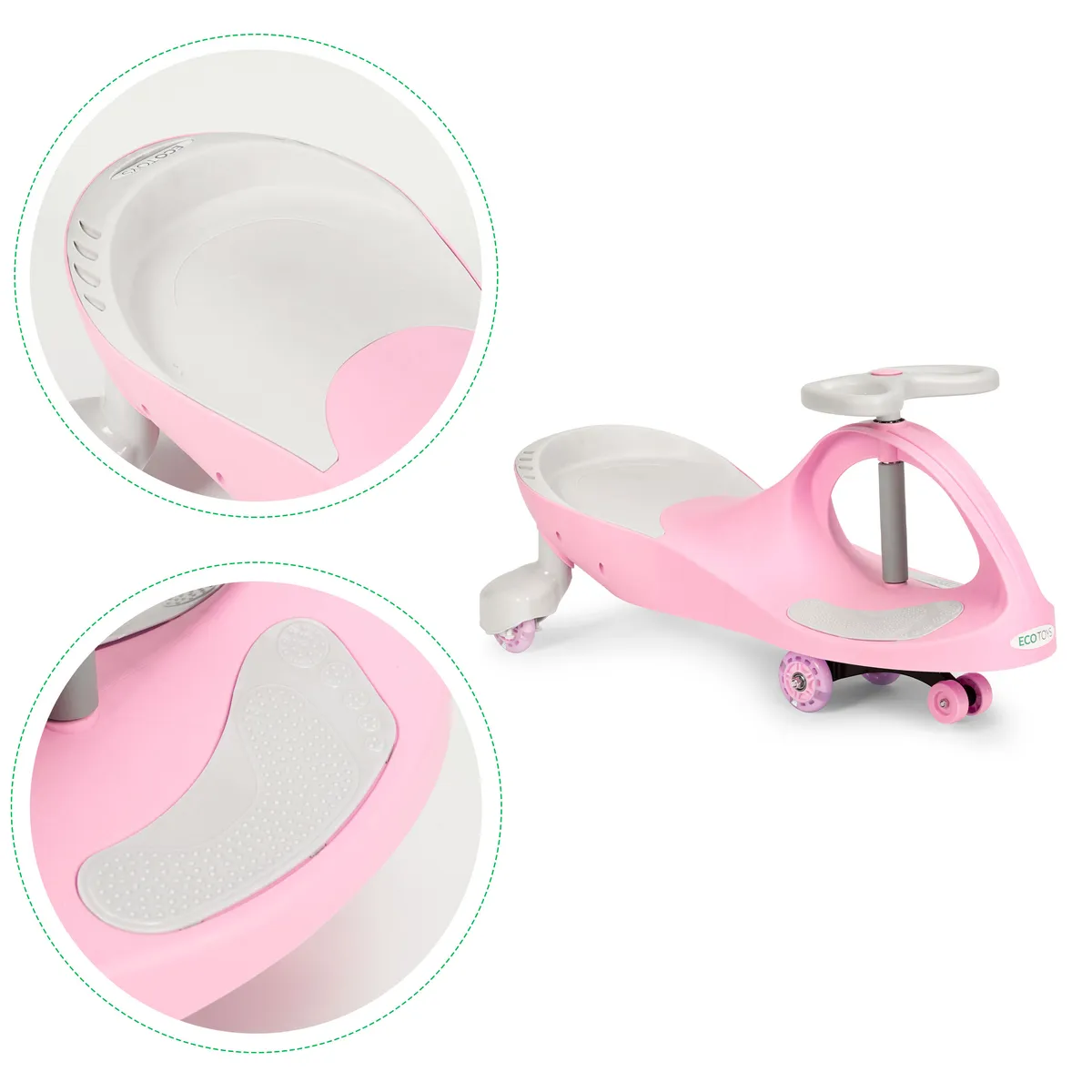 Wiggle autó, ECOTOYS YM-SW-1, rózsaszín – 3. kép