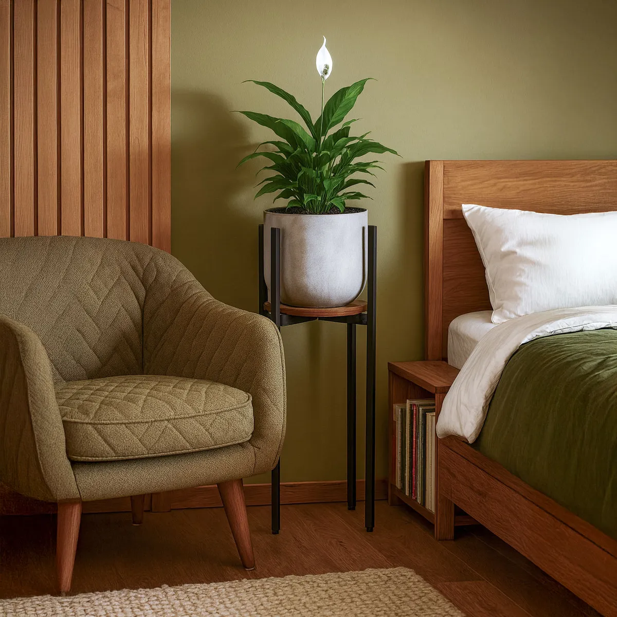 Virágtartó állvány, ModernHome ME-ATS09, fekete – 4. kép Virágtartó állvány, ModernHome ME-ATS09, fekete – 4. kép