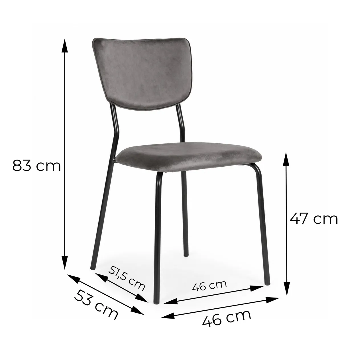 Étkezőszék, ModernHome KJC-4-DG, 4 db – 5. kép