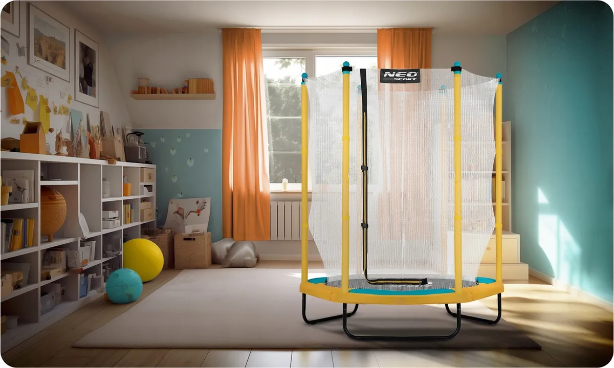 Kerti trambulin, Neo-Sport, sárga/fekete – 3. kép