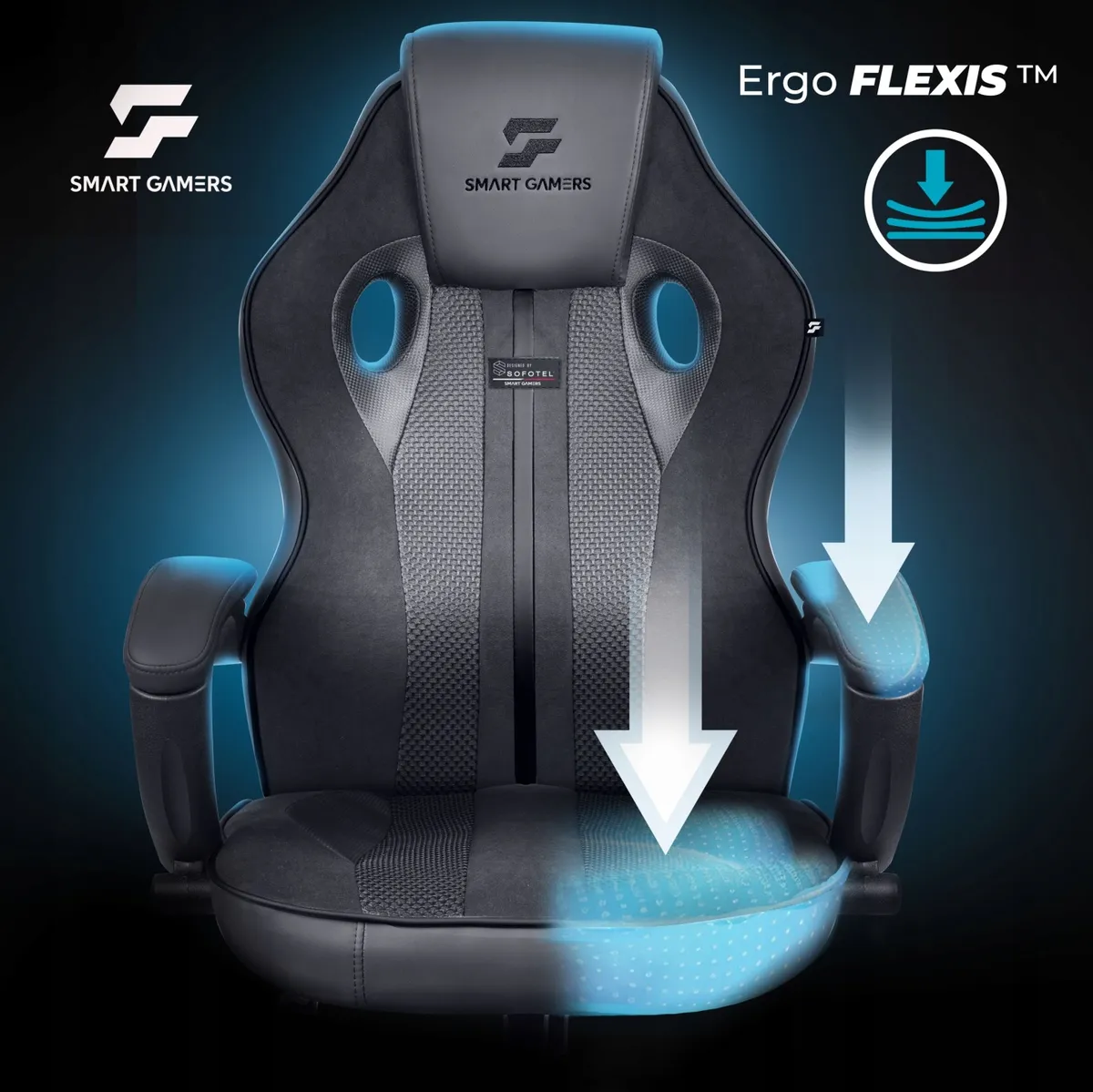Gamer szék, Sofotel Master, fekete – 7. kép Rugalmas ülőlap