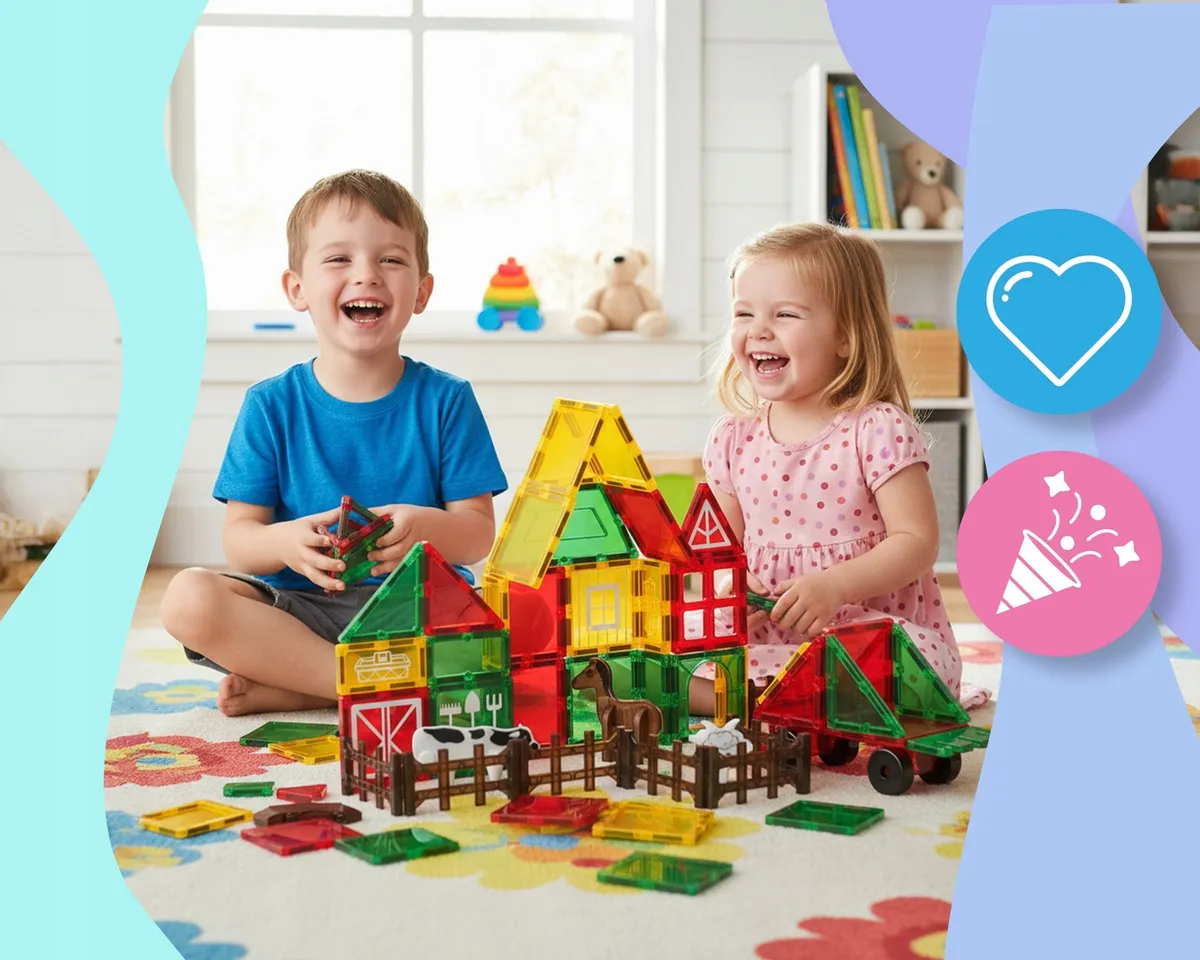 Mágneses játékkészlet, Ricokids RK-781, 76 db – 2. kép