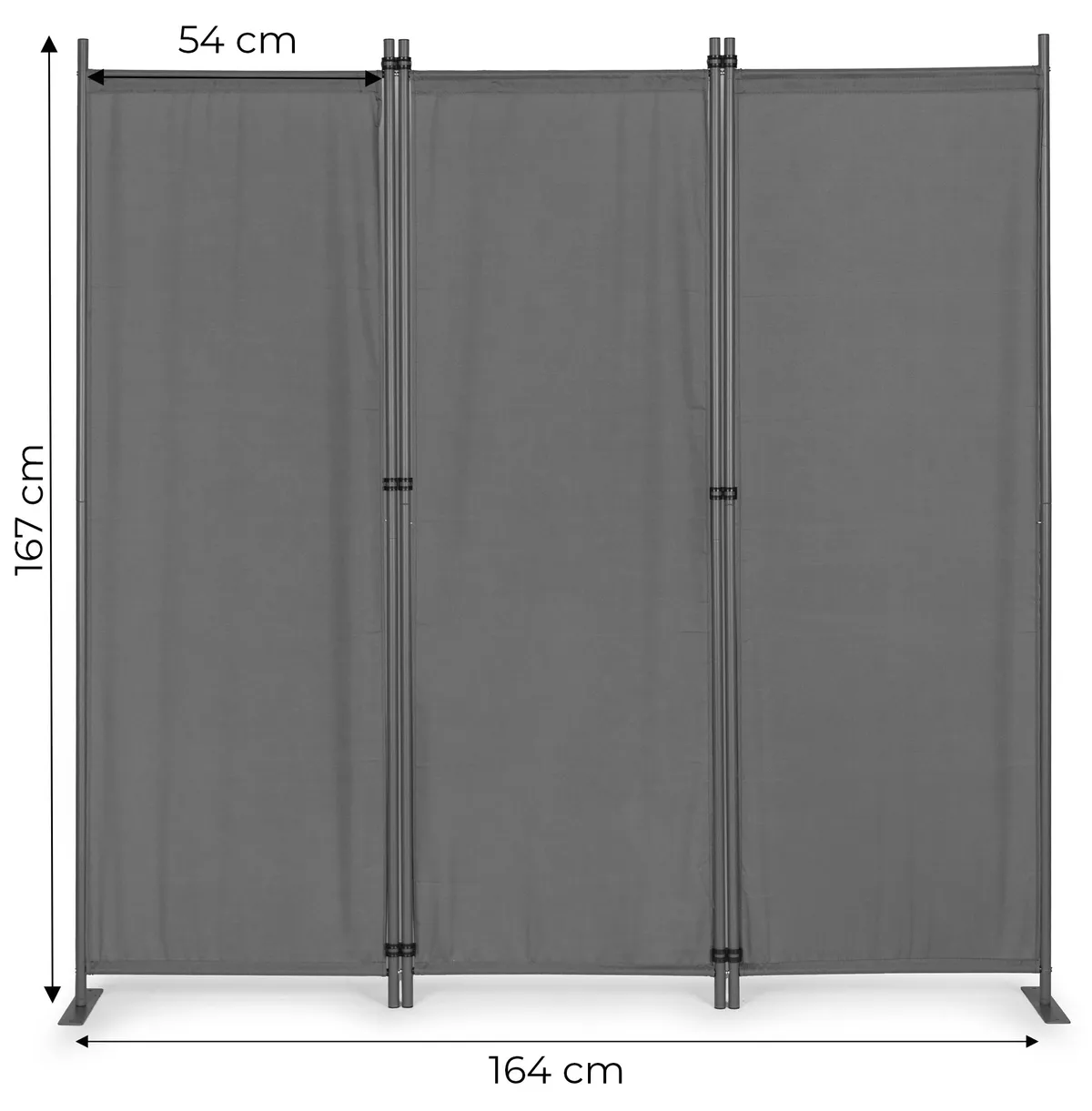 Térelválasztó paraván, MultiGarden AW-022/3TLG, szürke – 6. kép